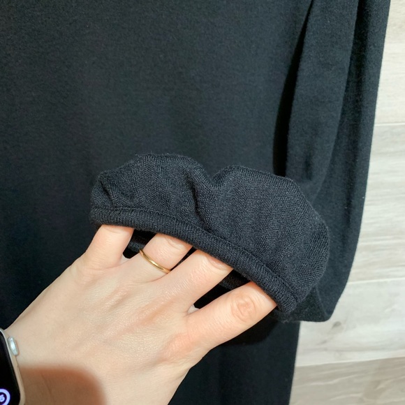 Gorgeous wool blend Banana Republic Black long sleeve Sweater Dress size XL - Picture 4 of 9